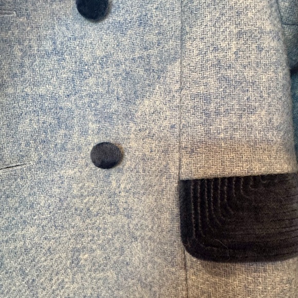 Brand New Trotters Heritage girls double breasted pale blue wool coat size 5 - Picture 3 of 6